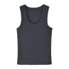 A simple and comfortable sleeveless halter top for women wearing dopamine on the outside and a halter top inside 100104271 Item Picture